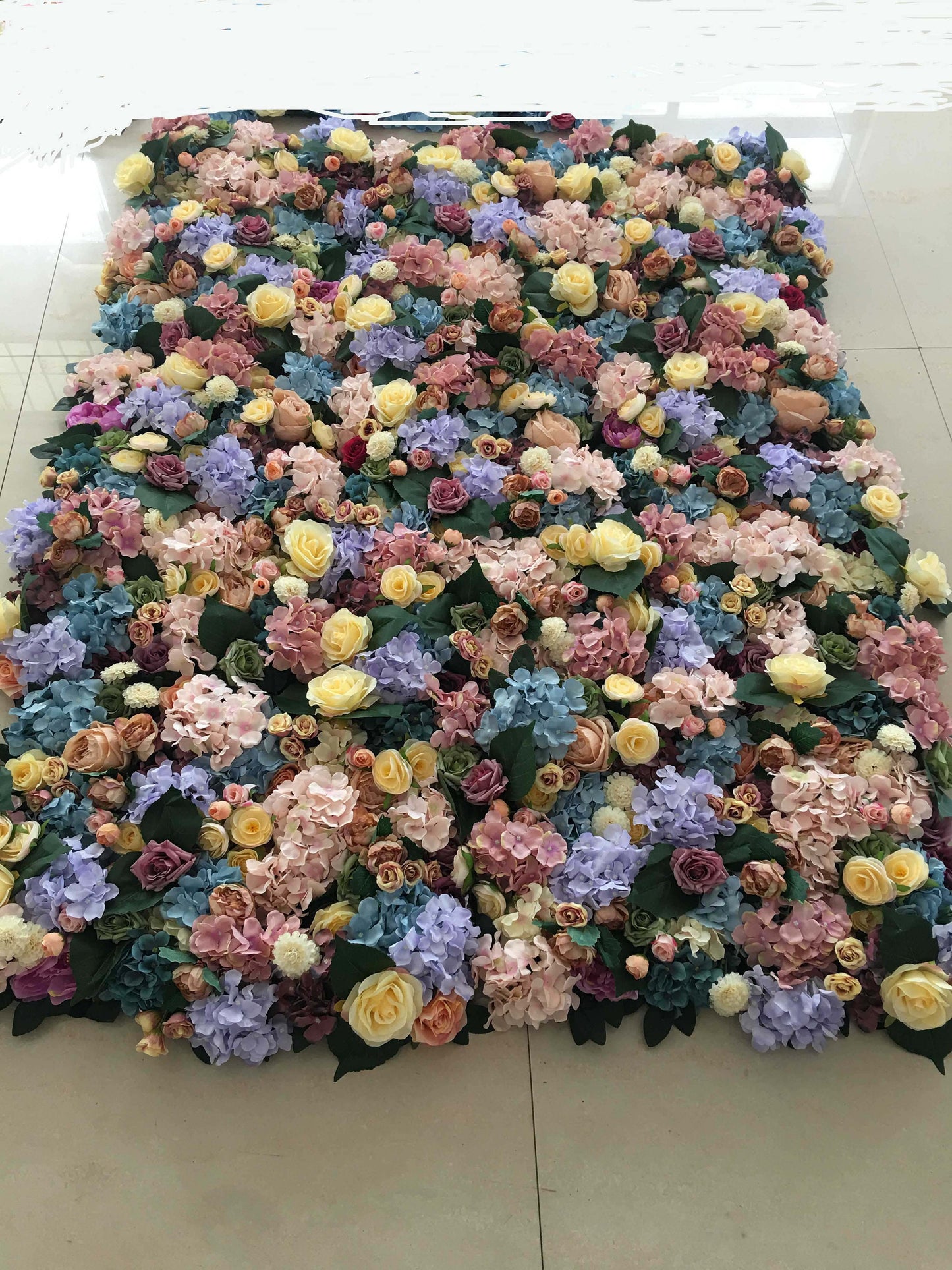Fake Flower Wall for Baby Shower Wedding Photography Backdrop Simulation Rose for Special Event Party Decor Panel 15.75x23.62inch