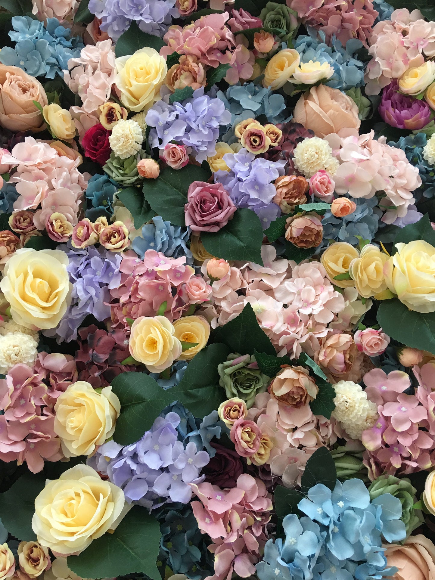 Fake Flower Wall for Baby Shower Wedding Photography Backdrop Simulation Rose for Special Event Party Decor Panel 15.75x23.62inch