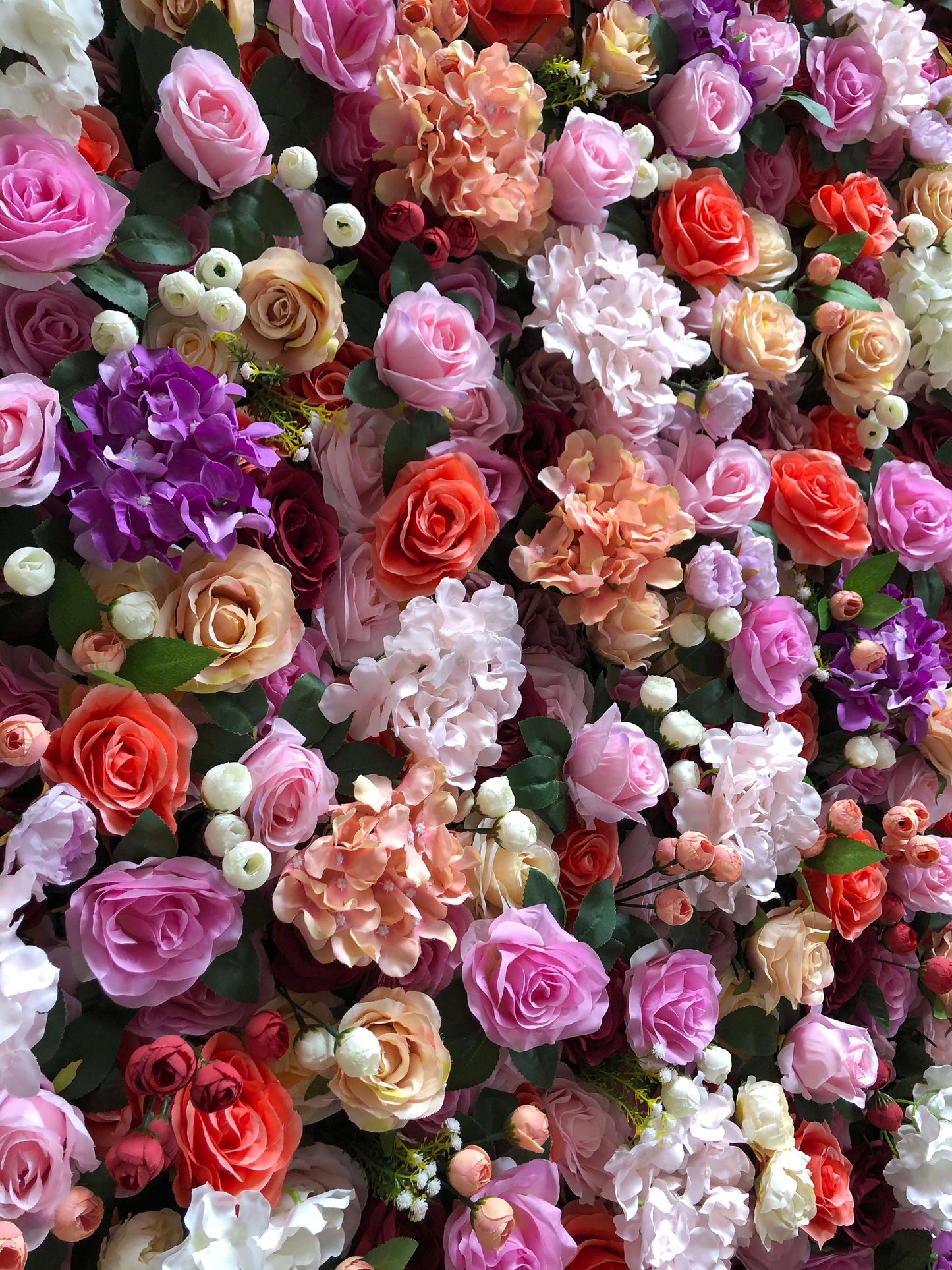 New Fake Flower Wall for Wedding Photography Backdrop Simulation Rose for Special Event Party Decor Panel 15.75x23.62inch
