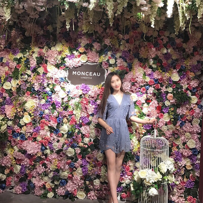 Artificial Flower Wall for Wedding Photography Background Special Event Bridal Shower Arrangement Floral panels 40x60cm