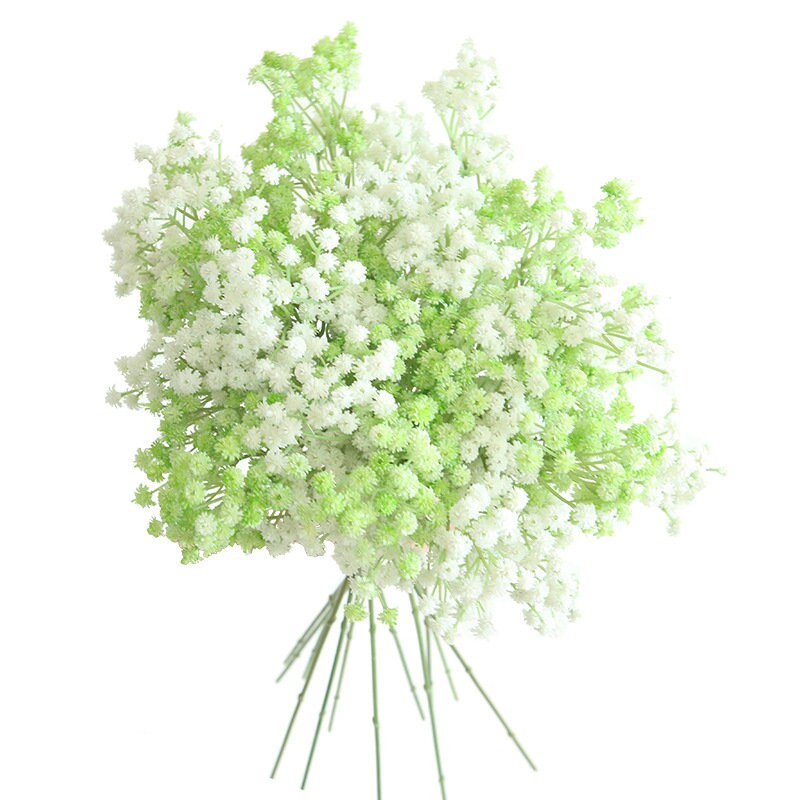 High Quality Babys Breath Bouquet Flowers Wedding Arrangement Decor Table Center Floral Babys Breath Fake Flower 12 Stems