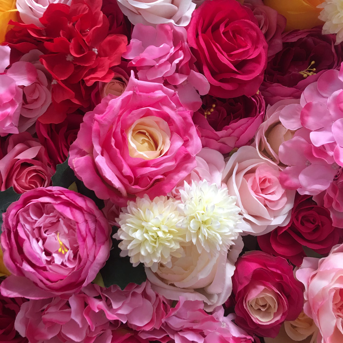 Floral Wall For Wedding Arrangement Fake Flower Wall Backdrop Bridal Shower Event Salon Party Photography Panel 15.75"x23.62"