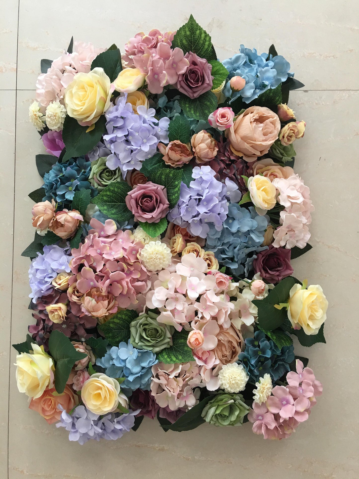 Fake Flower Wall for Baby Shower Wedding Photography Backdrop Simulation Rose for Special Event Party Decor Panel 15.75x23.62inch