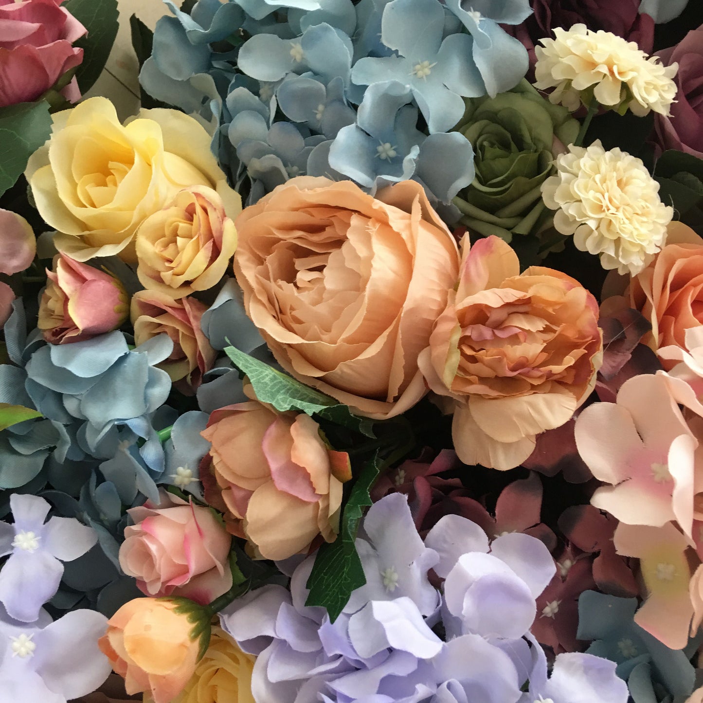 Fake Flower Wall for Baby Shower Wedding Photography Backdrop Simulation Rose for Special Event Party Decor Panel 15.75x23.62inch