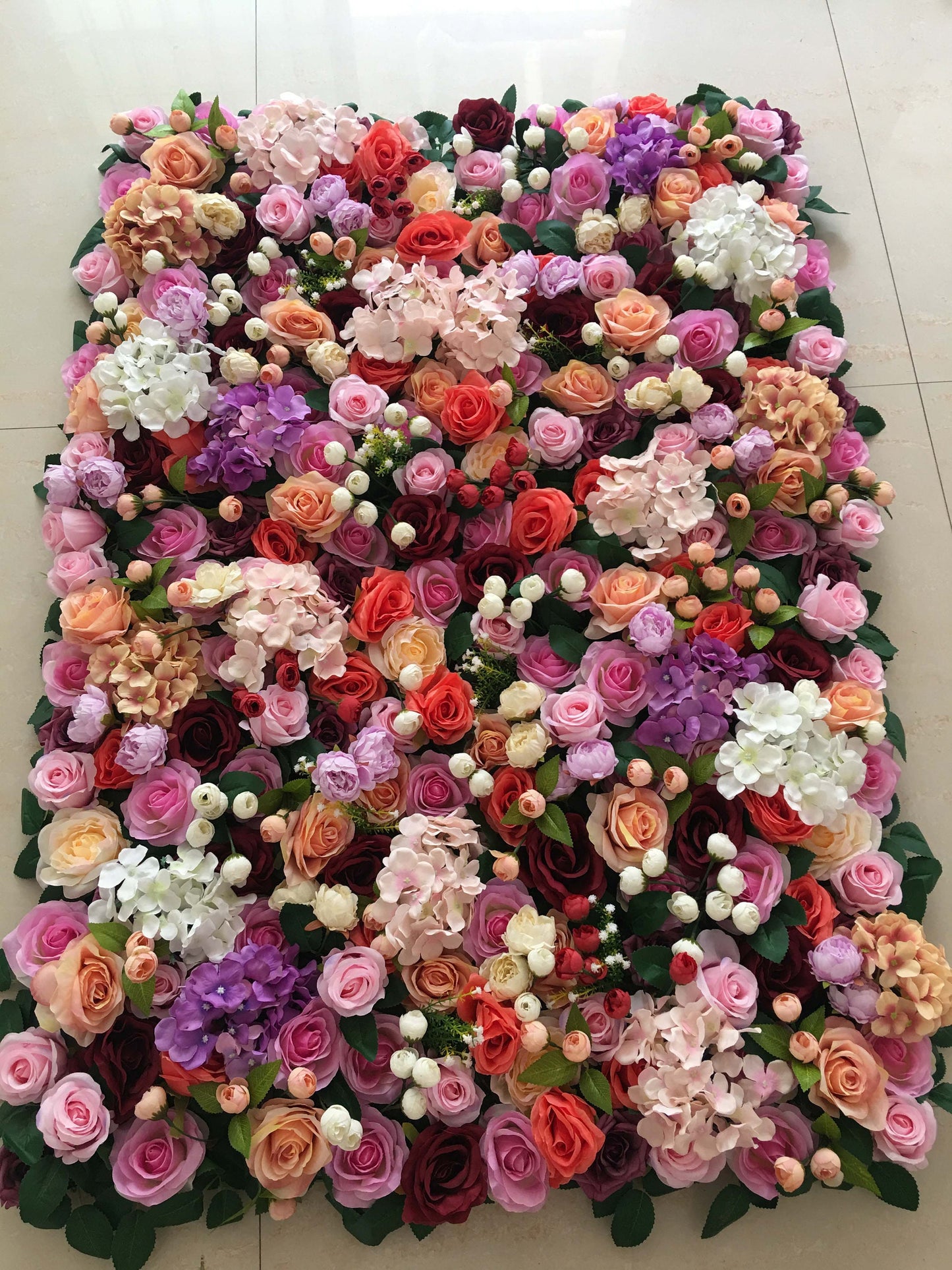 New Fake Flower Wall for Wedding Photography Backdrop Simulation Rose for Special Event Party Decor Panel 15.75x23.62inch