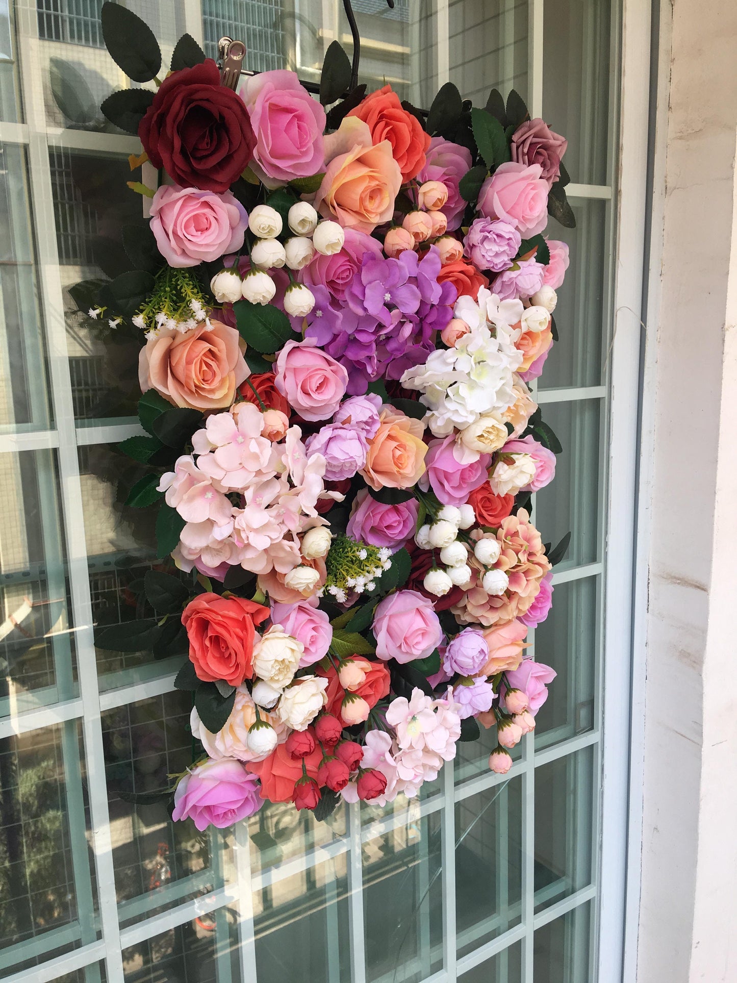 New Fake Flower Wall for Wedding Photography Backdrop Simulation Rose for Special Event Party Decor Panel 15.75x23.62inch