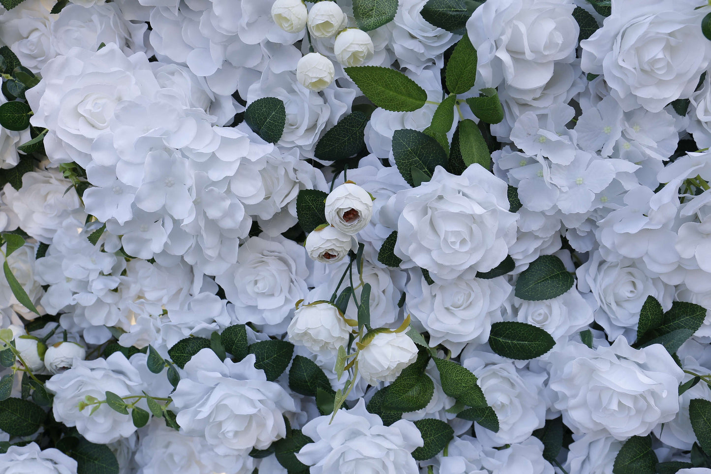 White Flower Wall for Wedding Photography Backdrop Artificial Simulation Rose Wall for Special Event Party Decor Panels 15.75"x23.62"