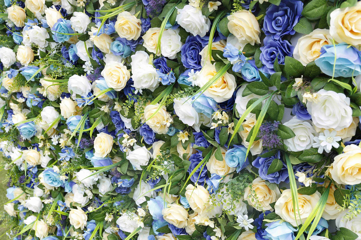 New Arrival Blue Flower Wall For Wedding Arrangement Event Salon Party Photography Backdrop Fabric Rolling Up Curtain Fabric Cloth