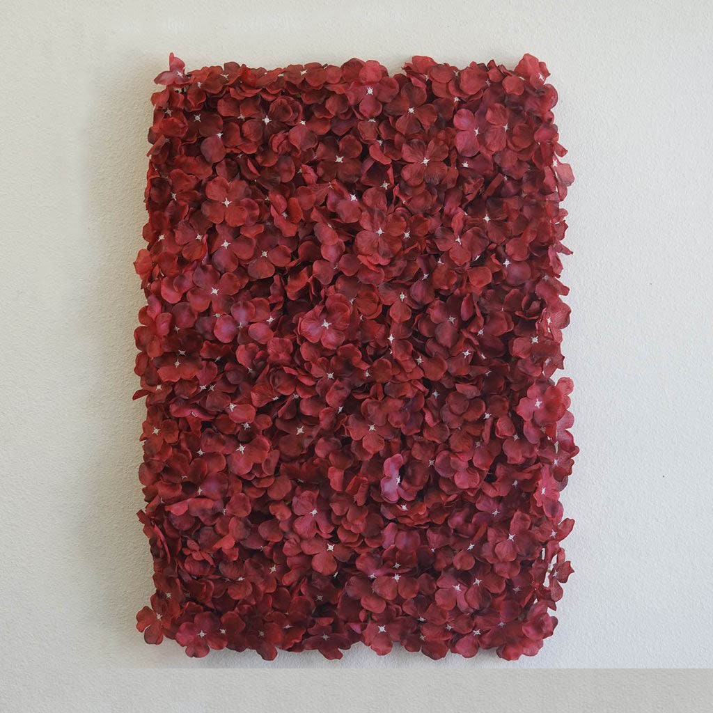 Wholesale Wine Red Hydrangea Flower Wall for Wedding Photography Backdrop Special Event Salon Arrangement Decor Floral Panels 40x60cm