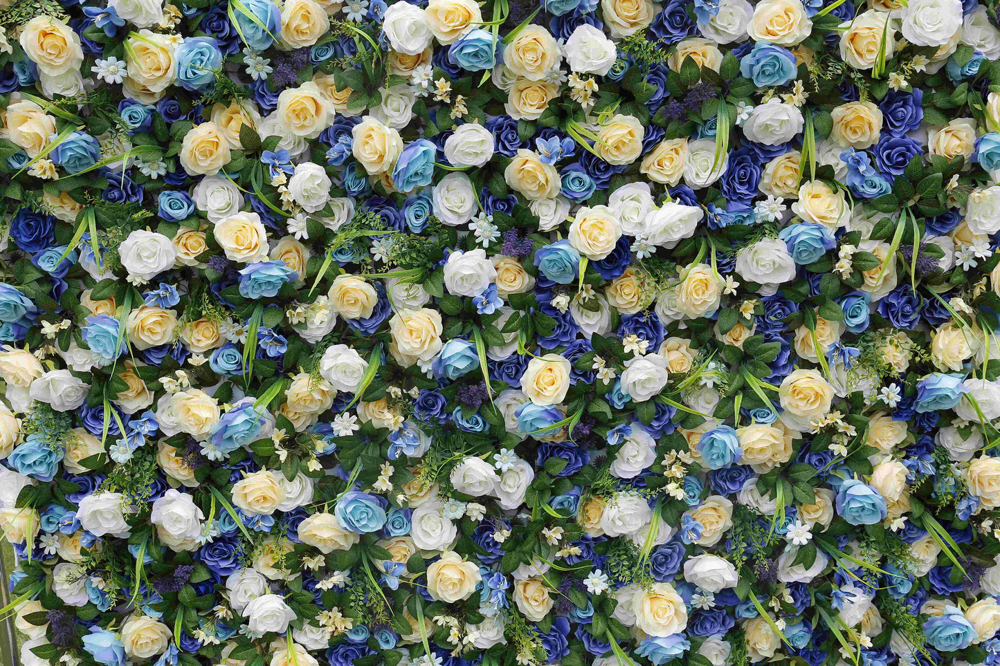 New Arrival Blue Flower Wall For Wedding Arrangement Event Salon Party Photography Backdrop Fabric Rolling Up Curtain Fabric Cloth