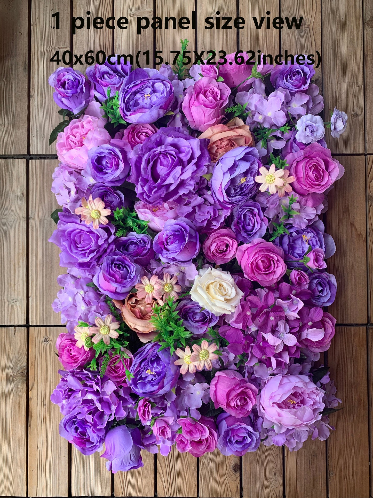 Purple Flower Backdrop Wall For Wedding Arrangement Bridal Shower Baby Shower Photography Background Floral Panels 15.75X23.62"