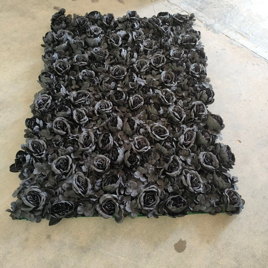 Popular Black Flower Wall for Wedding Photography Backdrop Special Event Salon Arrangement Decor Floral Panels 40x60cm