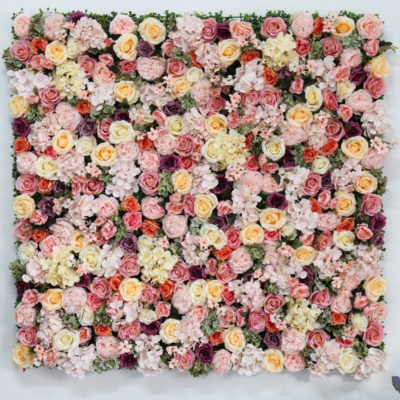 Autumn Flower Wall Peony Rose Wedding Romantic Photography Backdrop Bridal Shower Baby Shower Decor Floral panels 15.75X23.62inch