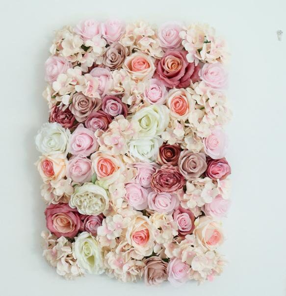 Rose Flower Wall for Wedding Photography Backdrop Special Event Salon Party Arrangement Rose Wall Decor Floral Panels 40x60cm