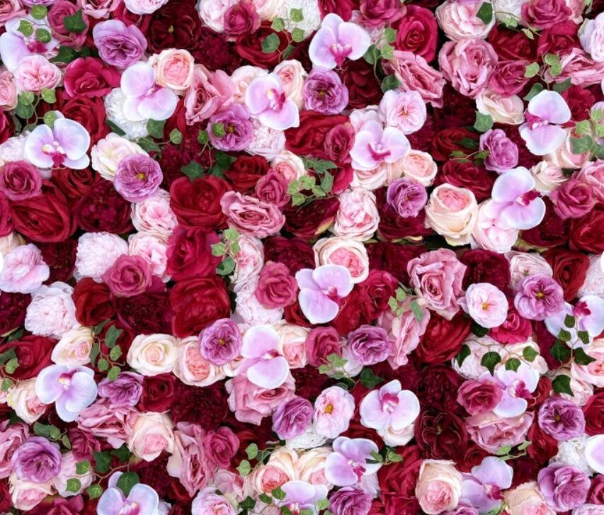 Fuschia Orchids Wedding Flower Wall For Romantic Photography Backdrop Baby Shower Special Event Decor Fake Floral Panels 40*60cm