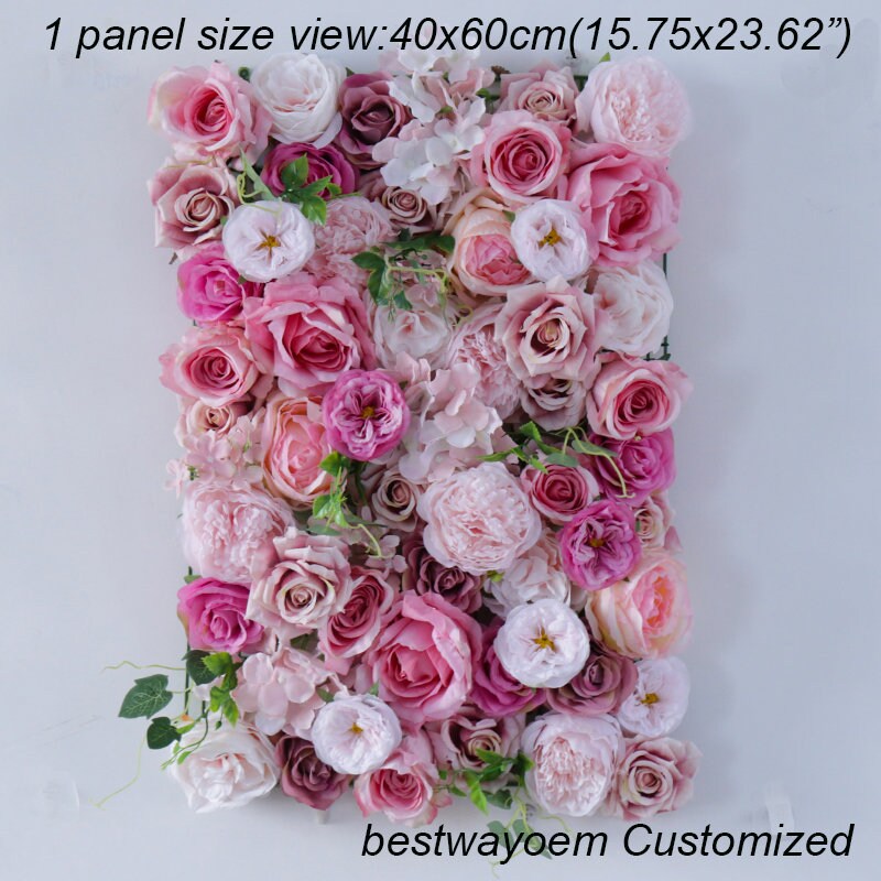 Artificial Flower Wall For Wedding Photography Backdrop Bridal Shower Special Event Party Decor Arrangement Fake Floral Panels 40x60cm