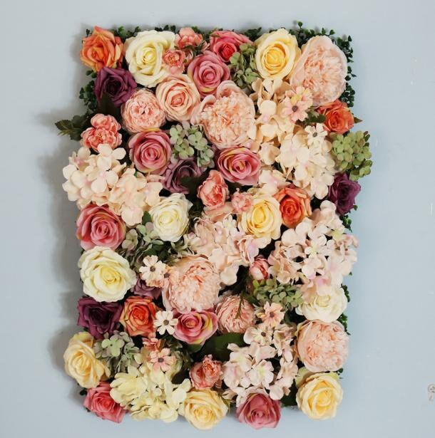 Autumn Flower Wall Peony Rose Wedding Romantic Photography Backdrop Bridal Shower Baby Shower Decor Floral panels 15.75X23.62inch