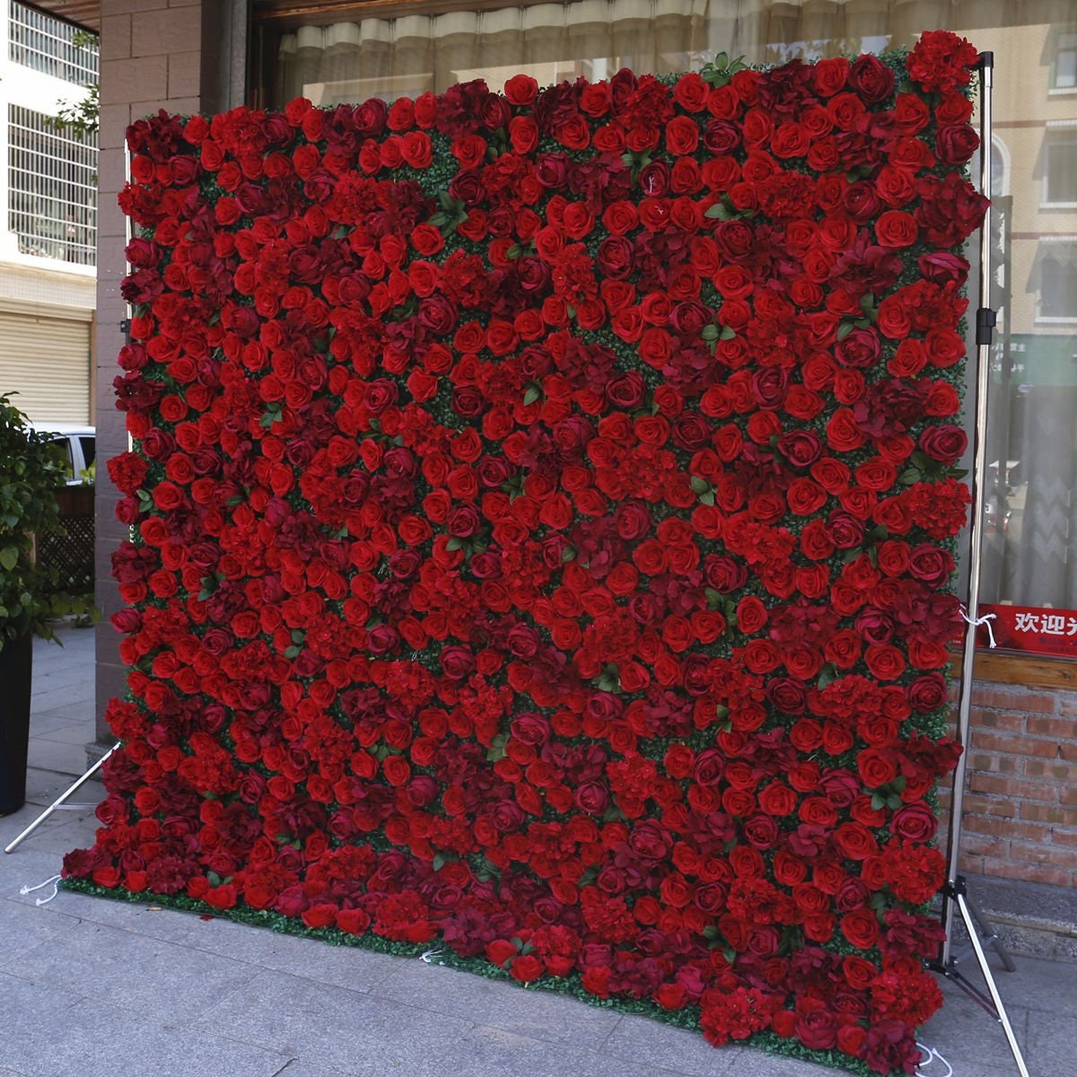 Popular Red Flower Wall Wedding Romantic Photography Backdrop Special Event Arrangement Decor Floral Panels 40*60cm