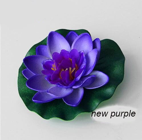 Free Shipping(12pcs/lot) Artificial PE Foam Lotus flowers Water Lily Floating Pool Plants Wedding Home Garden Decoration