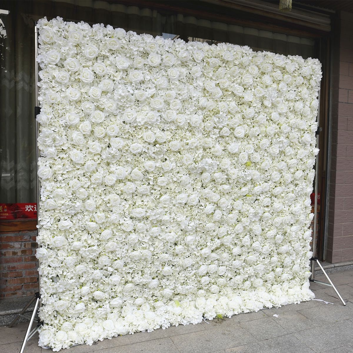 Wholesale Popular White Flower Wall Wedding Photography Backdrop Special Event Party Boutique Shop Arrangement Decor Floral Panels 40x60cm