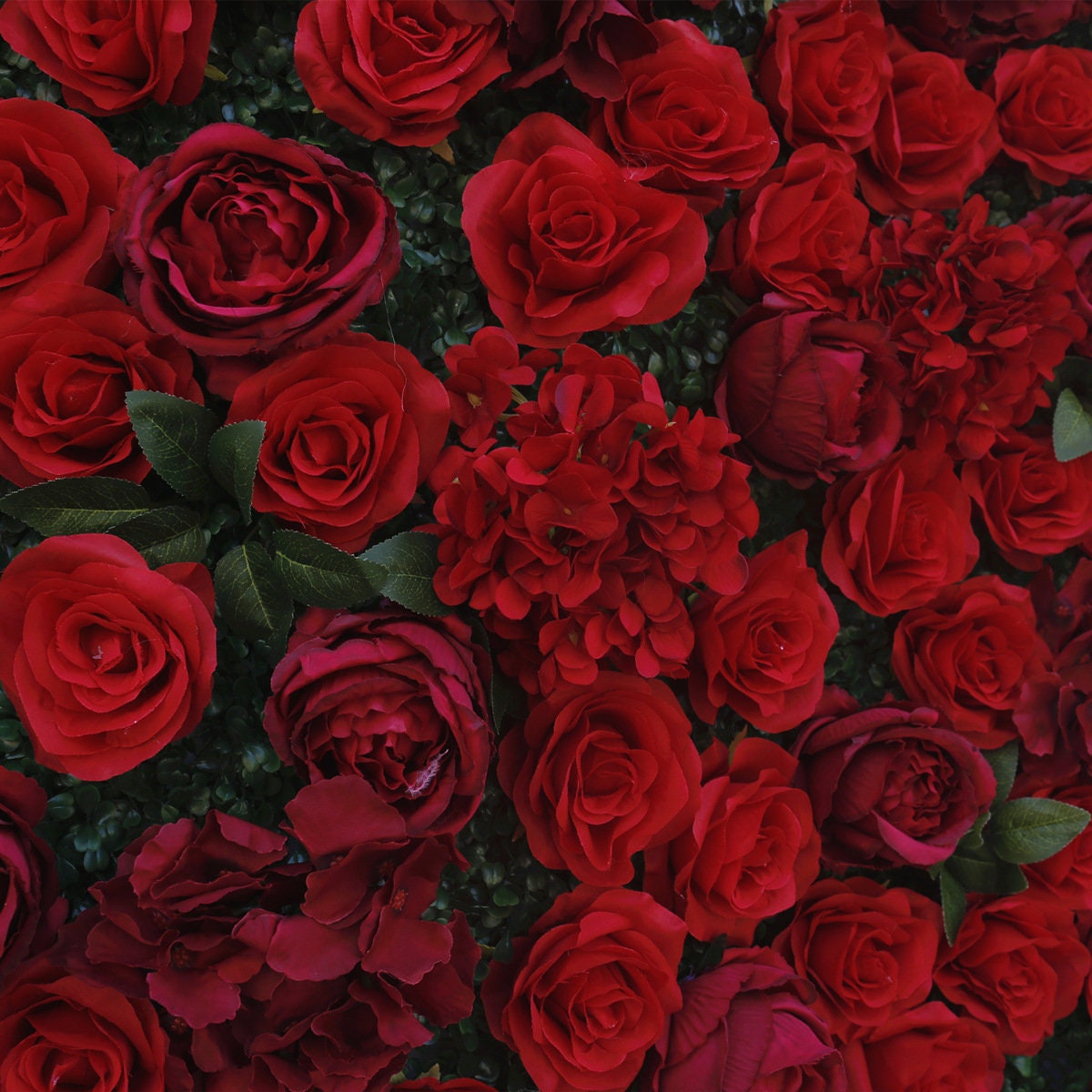 Popular Red Flower Wall Wedding Romantic Photography Backdrop Special Event Arrangement Decor Floral Panels 40*60cm