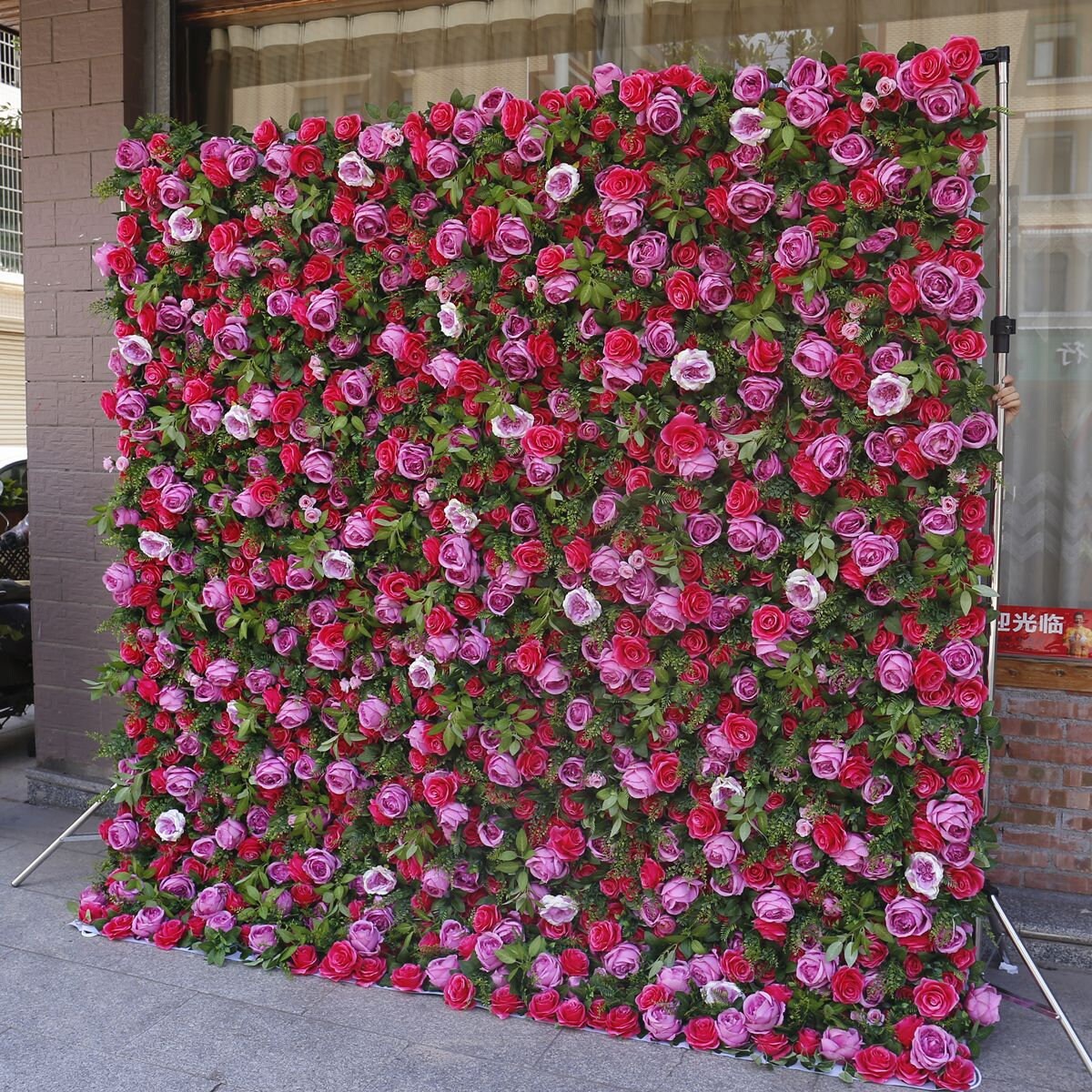 3D Flower Wall For Wedding Arrangement Event Salon Party Photography Backdrop Fabric Rolling Up Curtain Fabric Cloth