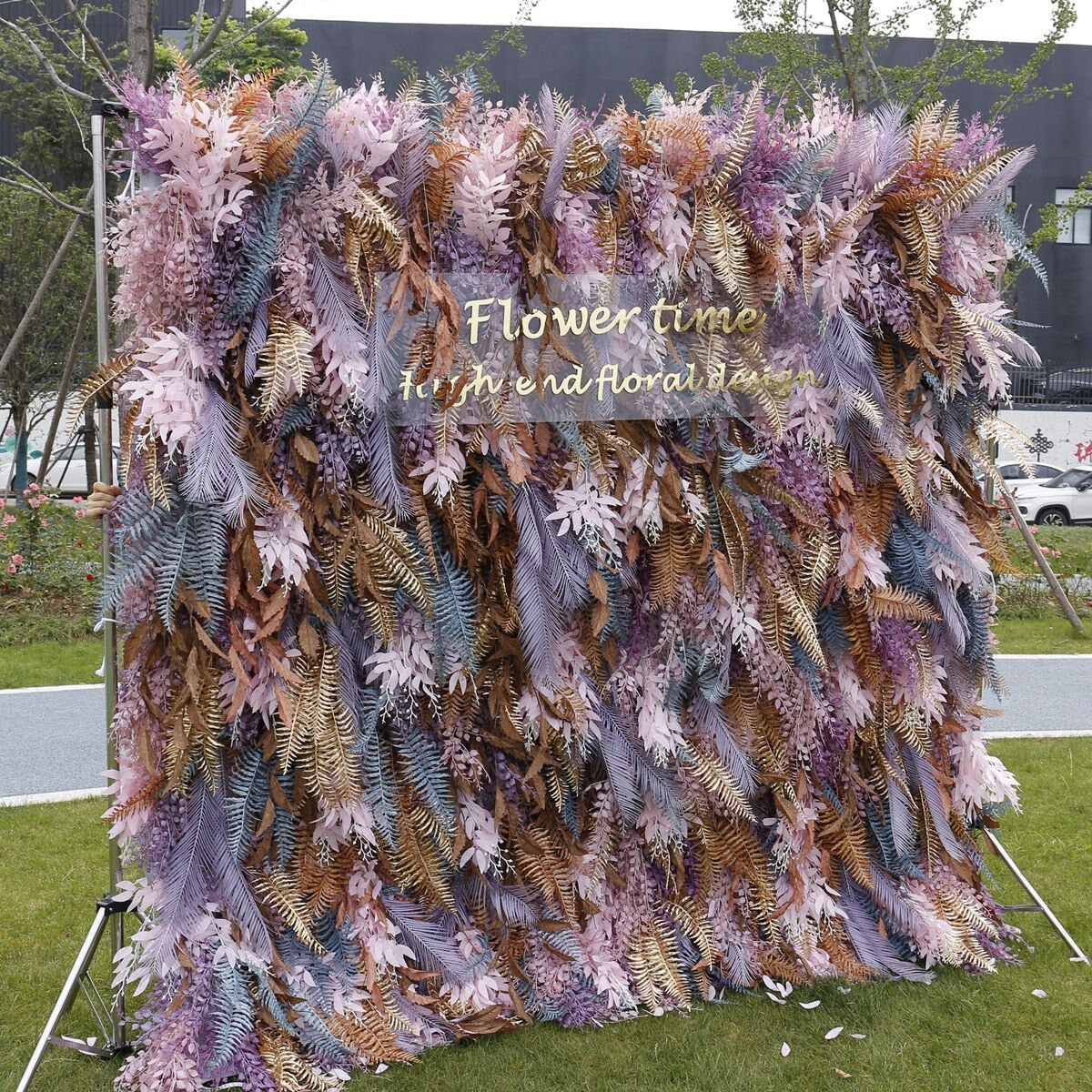 5D Romandic Autumn Flower Wall On Cloth Fabric Wedding Party Photo Backdrop Bridal Shower Special Event Top Quality Easy Quick Assemble