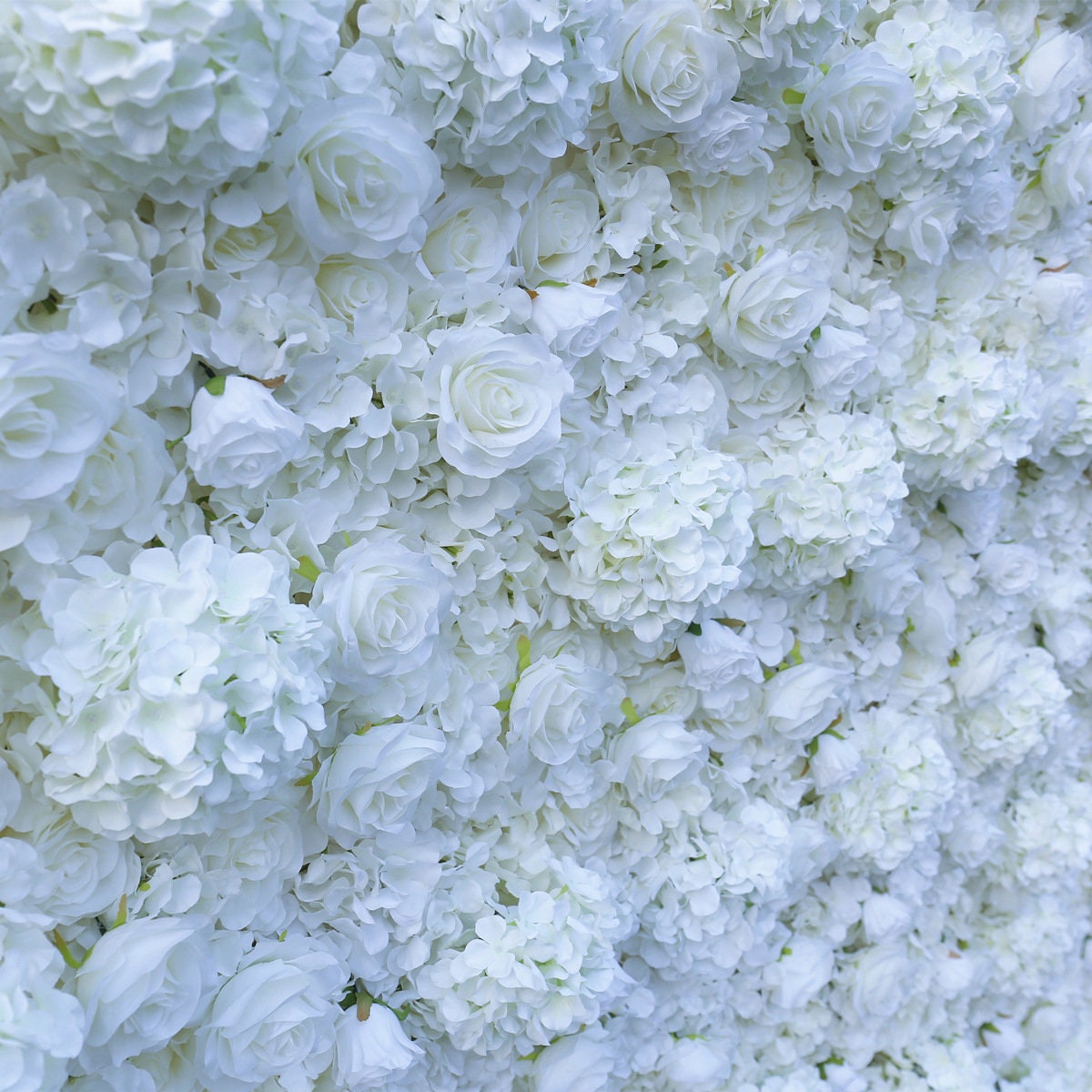 Ivory White Flower Wall for Wedding Arrangement Bridal Shower Event Salon Party Photography Backdrop Fabric Rolling Up Curtain Fabric Cloth