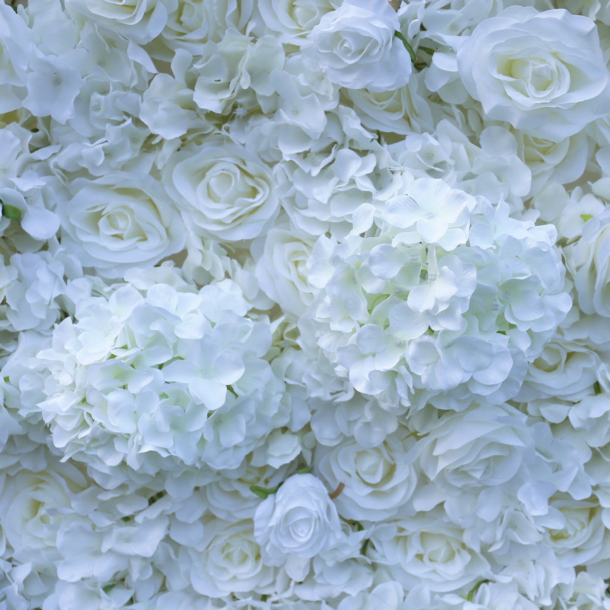 Ivory White Flower Wall for Wedding Arrangement Bridal Shower Event Salon Party Photography Backdrop Fabric Rolling Up Curtain Fabric Cloth
