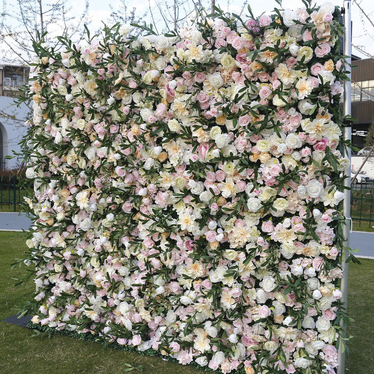 New Arrival Artifical Flower Wall For Wedding Arrangement Event Salon Party Photography Backdrop Fabric Rolling Up Curtain Fabric Cloth