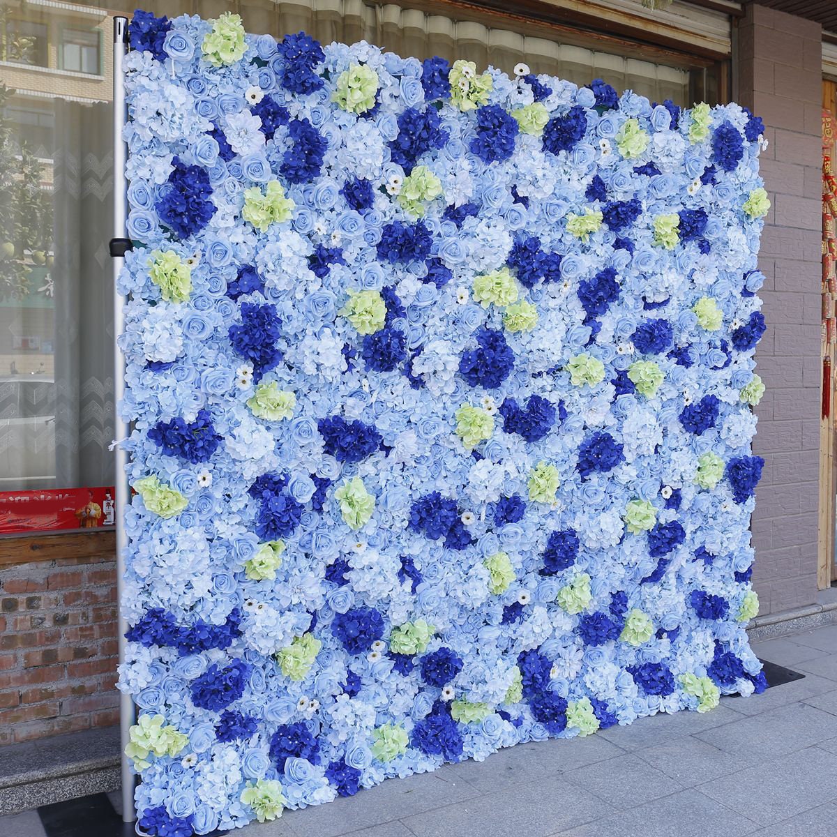New Design Floral Wall For Wedding Arrangement Event Salon Party Photography Backdrop Fabric Rolling Up Curtain Fabric Cloth
