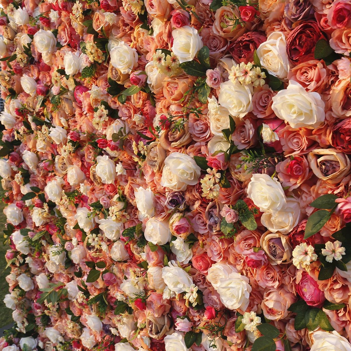 Floral Wall for Wedding Arrangement Fake Flower Wall For Photography Backdrop Bridal Shower Event Salon Party Decor Panels 15.75"x23.62"