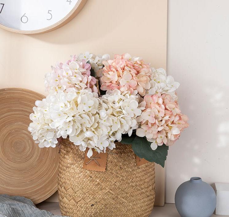 12 Stems Silk Hydrangea Flower 11.8'' Tall, Artificial Hydrangea for Home Decor, Floral Arrangement, Spring Decoration, Centerpieces