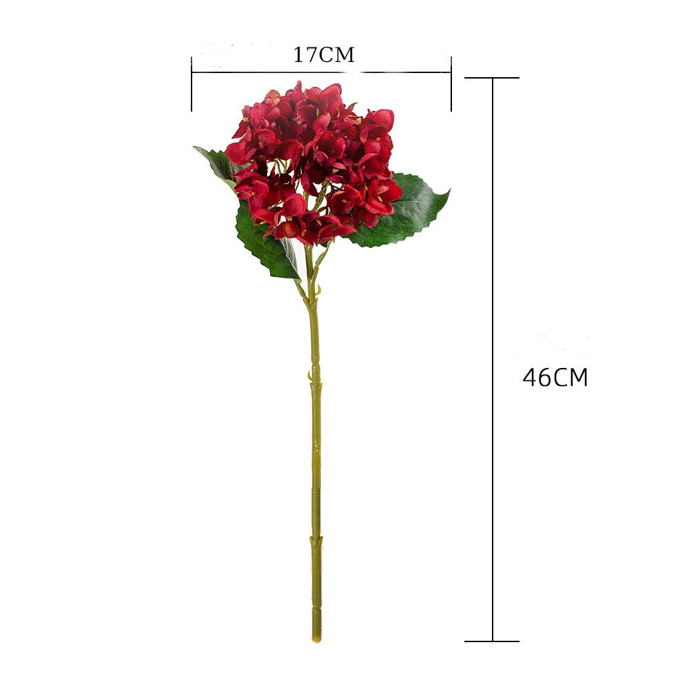 12 Stems Silk Hydrangea Flower 18'' Tall, Artificial Hydrangea for Home Decor, Floral Arrangement, Spring Decoration, Centerpieces