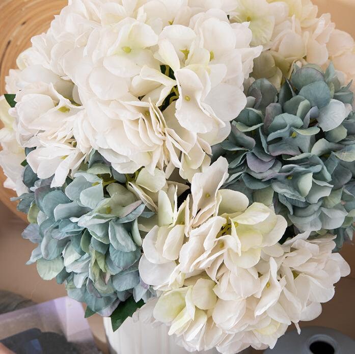 12 Stems Silk Hydrangea Flower 14.6'' Tall, Artificial Hydrangea for Home Decor, Floral Arrangement, Spring Decoration, Centerpieces