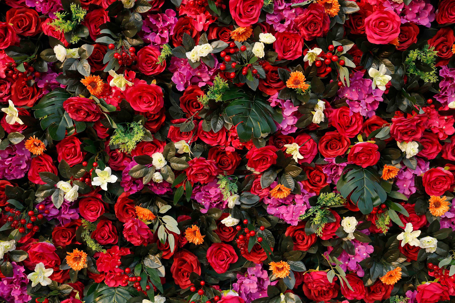 New Design Red Flower Wall For Wedding Arrangement Event Salon Party Photography Backdrop Fabric Rolling Up Curtain Fabric Cloth