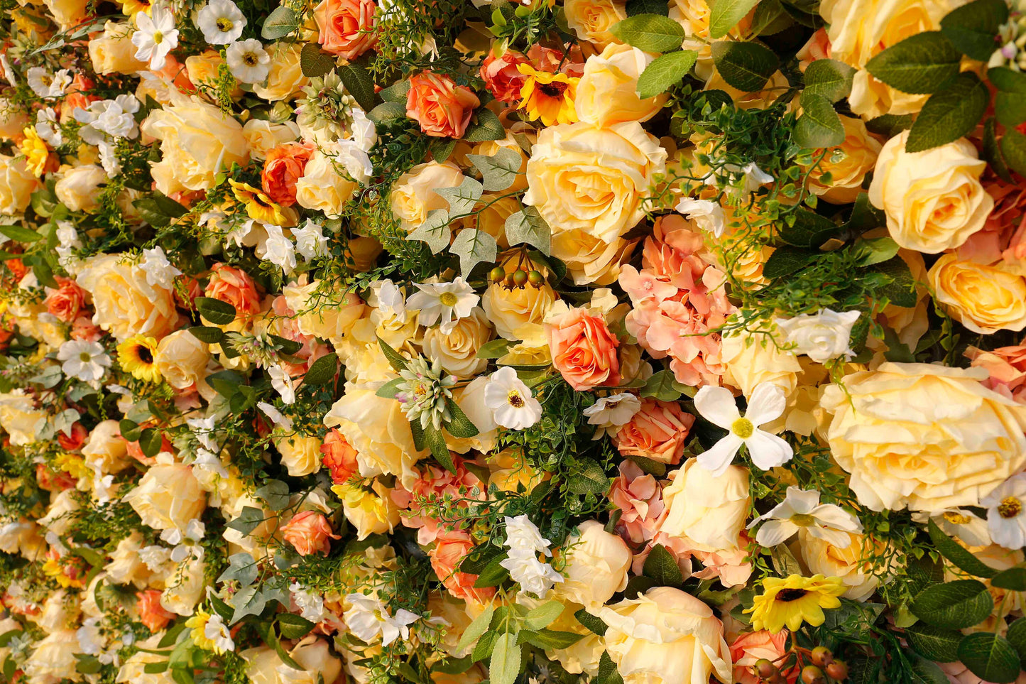 Neues Design Blumenwand für Hochzeitsarrangement, Event, Salon, Party, Fotografie, Hintergrundstoff, aufrollbarer Vorhangstoff, Tuch