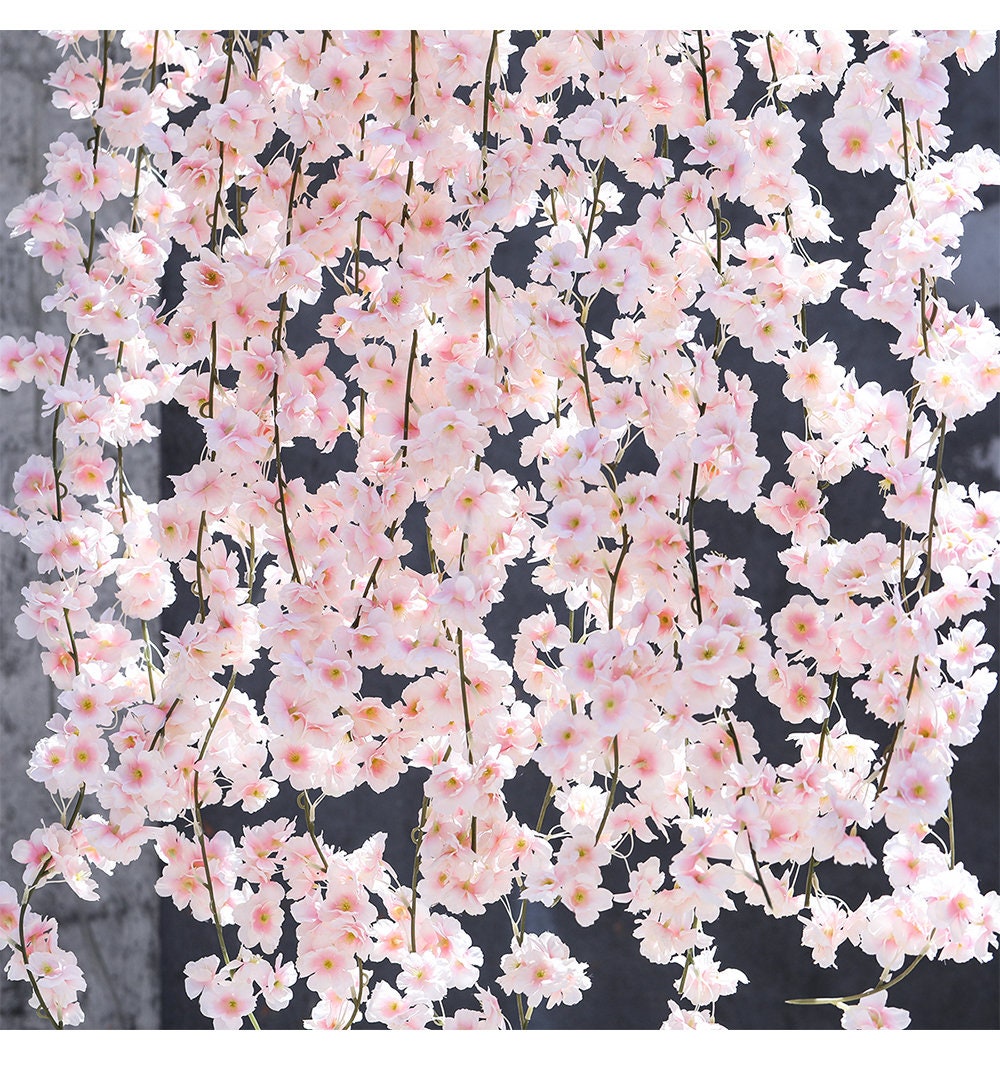 10 pcs 1.8m/70.86" Artifical Cherry Vine Sakura Blossom Rattan For Outdoor Wedding Arrangement Arch Decor Party Table Decor Special Event