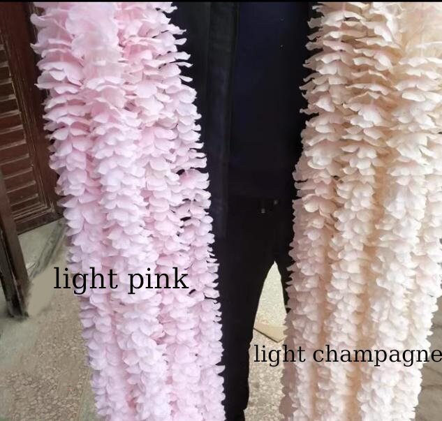10 pcs Artifical Simulation Wisteria Garland Hanging Flowers For Outdoor Wedding Ceremony Decor Wisteria Vine Arch Decor Length 2m/78.7"