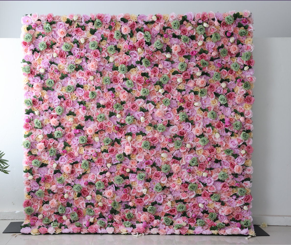 Blush Pink Floral Wall For Wedding Photography Backdrop Special Event Salon Party Arrangement Fabric Rolling Up Curtain Fabric Cloth