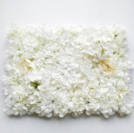 Ivory Wedding Flower Wall Artificial Simulation Rose Hydrangea Flower For Romantic Photography Special Event Backdrop Panels 40cm*60cm