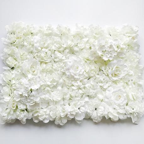 New Arrival White Flower Wall Artificial Rose Hydrangea Flower Backdrops For Romantic Photography Bridal Shower Panels 40cm*60cm