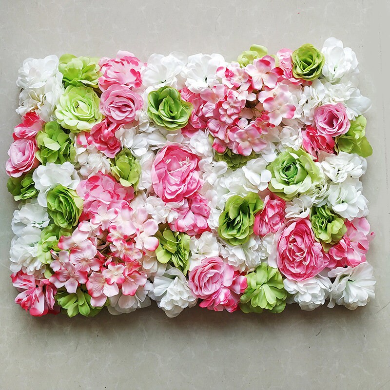 Simulation Flower Wall For Wedding Romantic Photography Bridal Shower Baby Shower Salon Decor Floral Panels 15.74inch x23.62inch