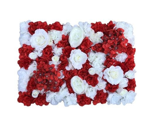 Red Flower Wall For Wedding Romantic Photography Backdrop Baby Shower Special Event Arrangement Floral Panels 40cmx60cm