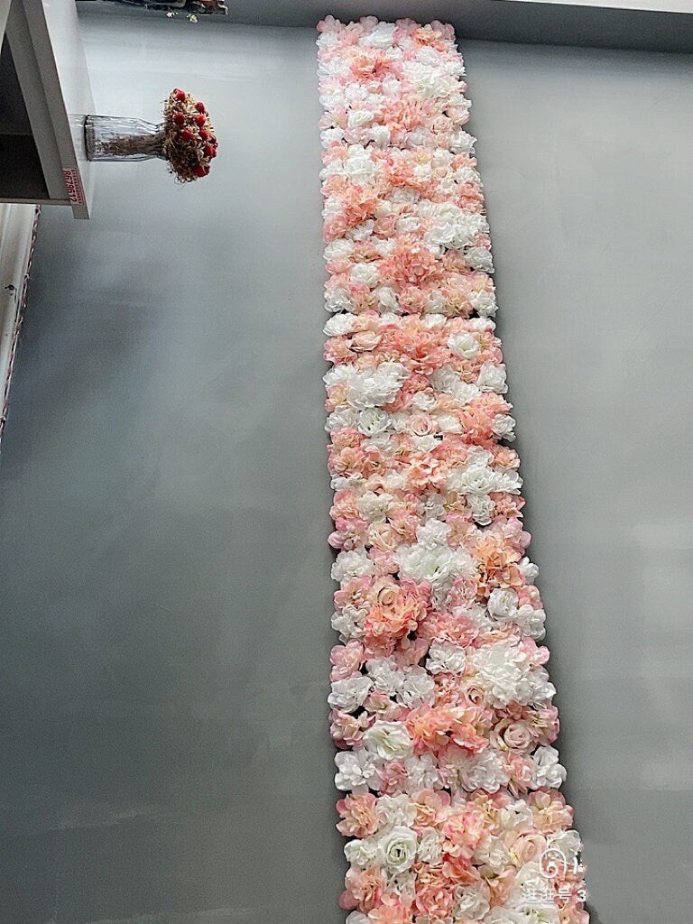 4 PCS/1 Square Meter Artifical Silk Rose Hydrangea Flower Walls Wedding Backdrops For Romantic Wedding Photography Panels 40*60cm