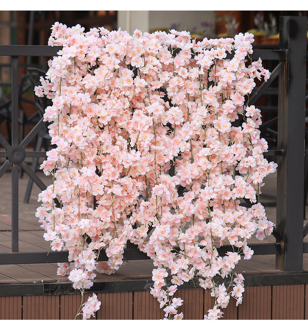 10 pcs 1.8m/70.86" Artifical Cherry Vine Sakura Blossom Rattan For Outdoor Wedding Arrangement Arch Decor Party Table Decor Special Event