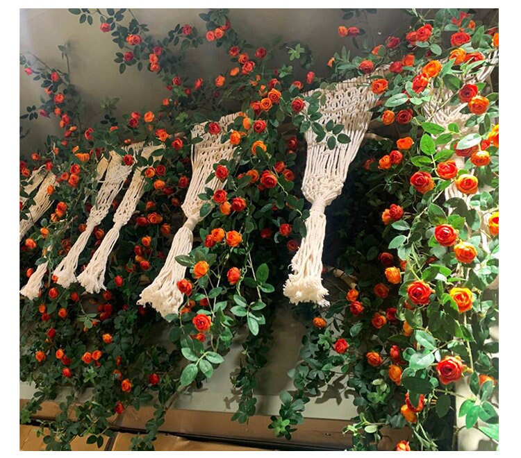 Artifical Simulation Rose Bud Rattan 1.75m/69" For Home Garden Decor Florals Outdoor Wedding Special Event Arrangement Arch Decor