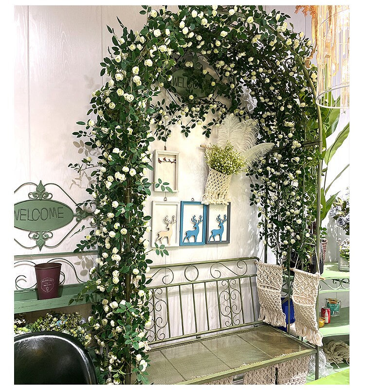 Artifical Simulation Rose Bud Rattan 1.75m/69" For Home Garden Decor Florals Outdoor Wedding Special Event Arrangement Arch Decor