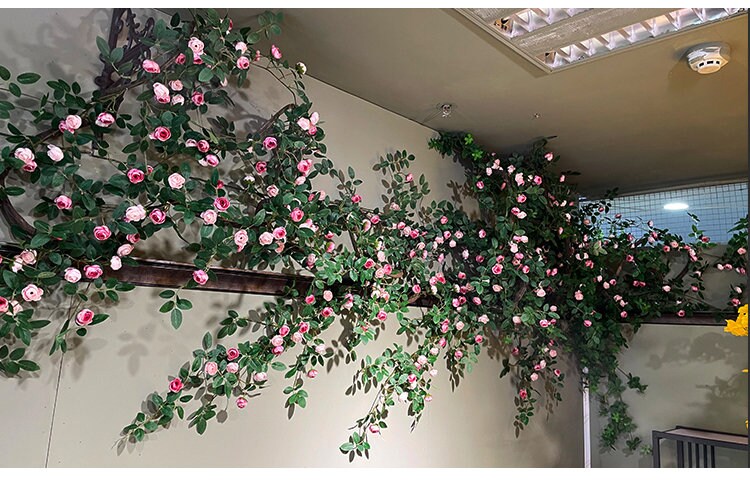 Artifical Simulation Rose Bud Rattan 1.75m/69" For Home Garden Decor Florals Outdoor Wedding Special Event Arrangement Arch Decor