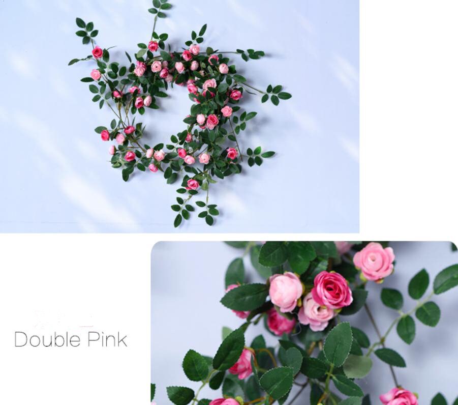 Artifical Simulation Rose Bud Rattan 1.75m/69" For Home Garden Decor Florals Outdoor Wedding Special Event Arrangement Arch Decor